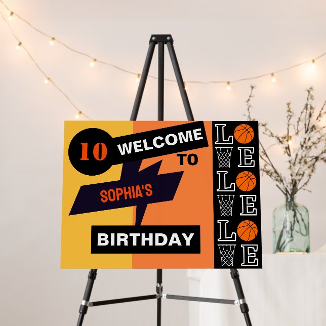Basketball Player Birthday Party Foam Board (In Situ (Stand))