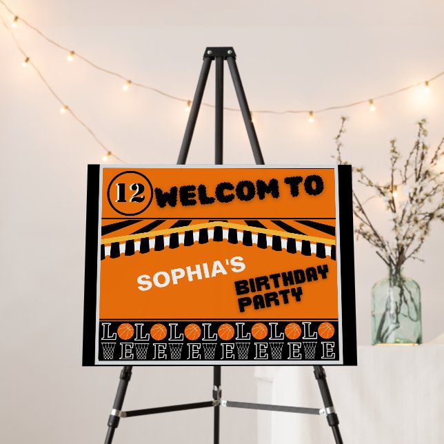 Basketball Player Birthday Party Foam Board (In Situ (Stand))