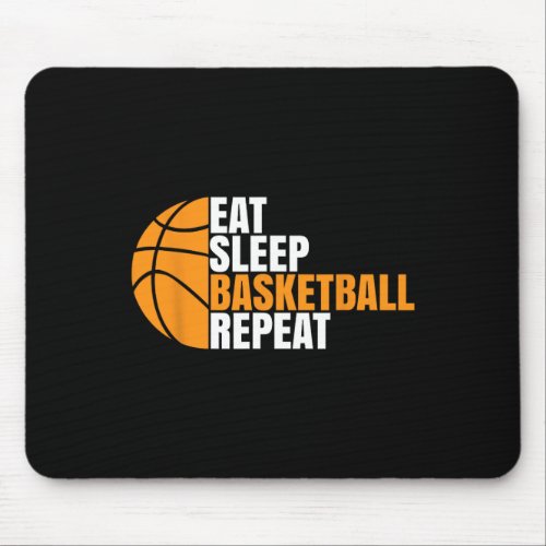 Basketball Player Boy Eat Sleep Basketball Repeat  Mouse Pad