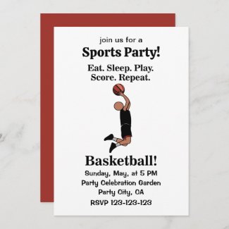 Basketball Player Boys Sports Party