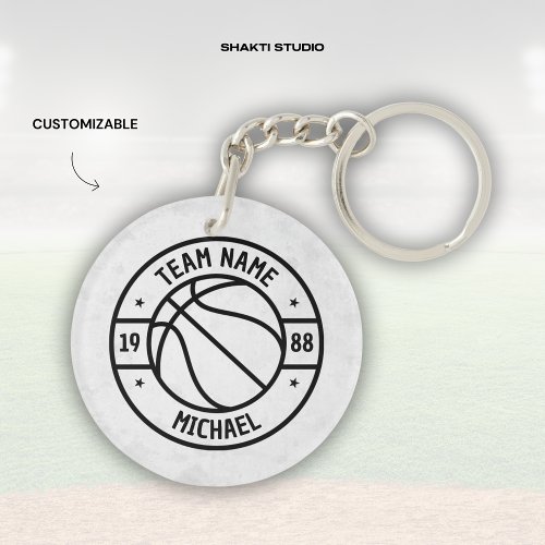 Basketball Player Brothers Ball Game Acrylic Keychain