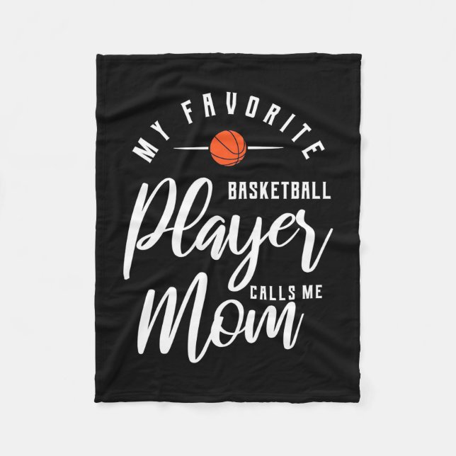 Basketball Player Calls Me Mom Fleece Blanket (Front)