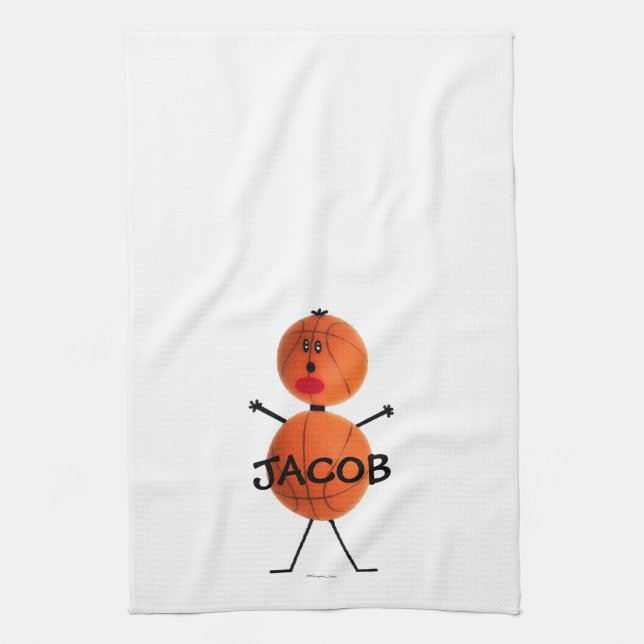 Basketball Player Cartoon Towel (Vertical)