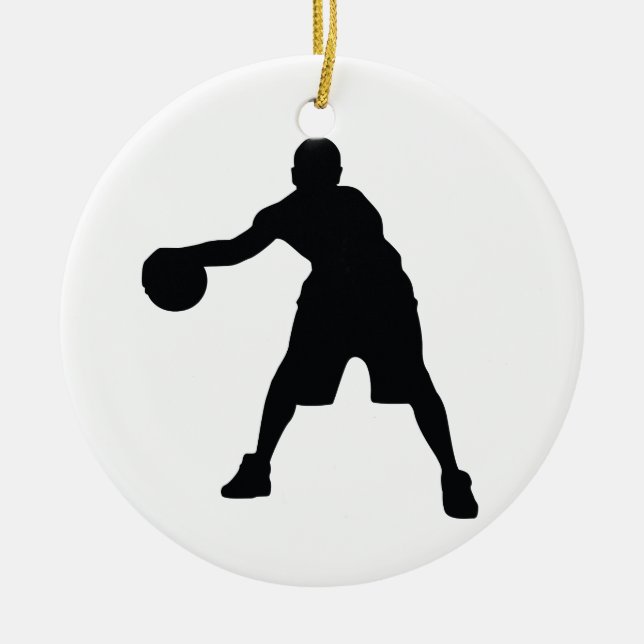 Basketball Player Ceramic Ornament (Front)