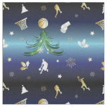Basketball Player Christmas Tree Fabric