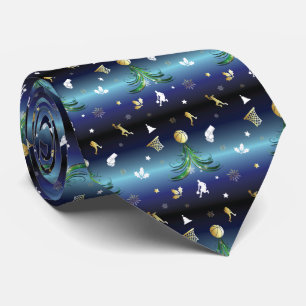 Basketball Player Christmas Tree Neck Tie