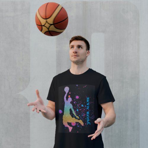Basketball Player Coach Court Team Gradient  T_Shirt