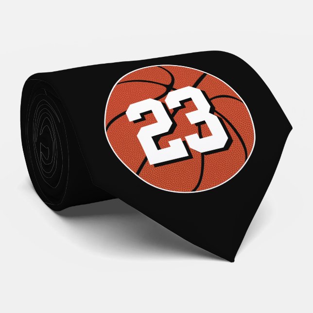 Basketball Player / Coach Custom Number or Letters Neck Tie (Rolled)