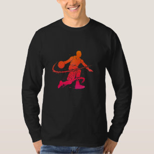Basketball Player Coach Dribbling Kids Boys Men   T-Shirt