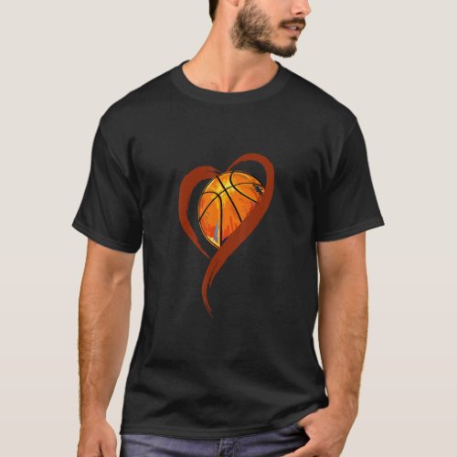 Basketball Player Coach Team Ball Heart Athlete Sp T_Shirt