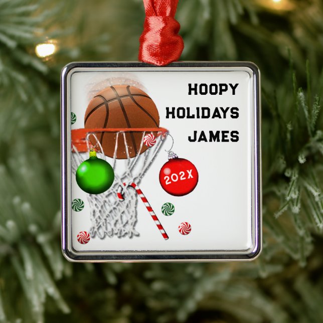 Basketball Player Collectible Metal Ornament (Tree)