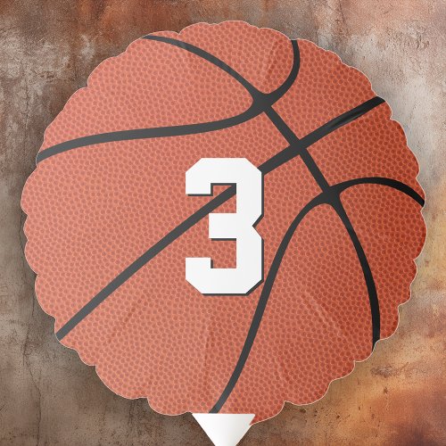 Basketball Player Custom Jersey Number or Letters Balloon