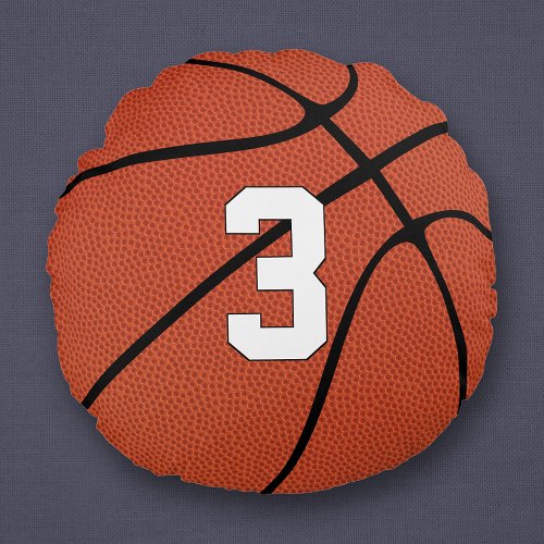 Basketball Player Custom Jersey Number Sports Round Pillow