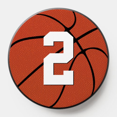 Basketball Player Custom Number Text Personalized PopSocket