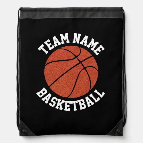 Basketball Player Custom Team Name and Color Sport Drawstring Bag