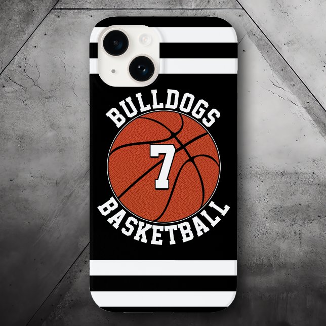 Basketball Player Custom Team Name Jersey Number Case-Mate iPhone Case (Customizable basketball phone case.)
