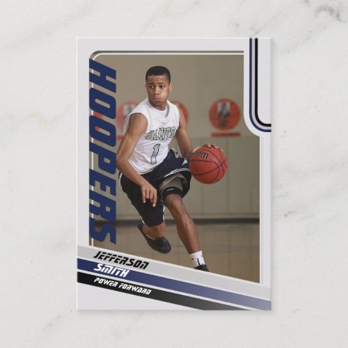 Basketball Player Custom Trading Card Black Blue