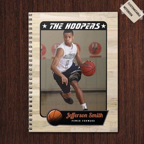Basketball Player Customizable Spiral Notebook