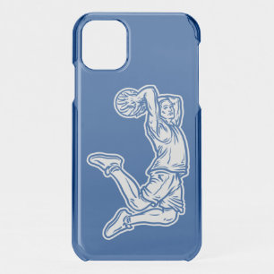 Basketball Player Doing Slam Dunk Light Design iPhone 11 Case