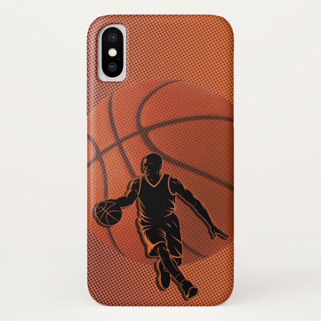  Basketball Player Dribble Silhouette Sports Case-Mate iPhone Case (Back)
