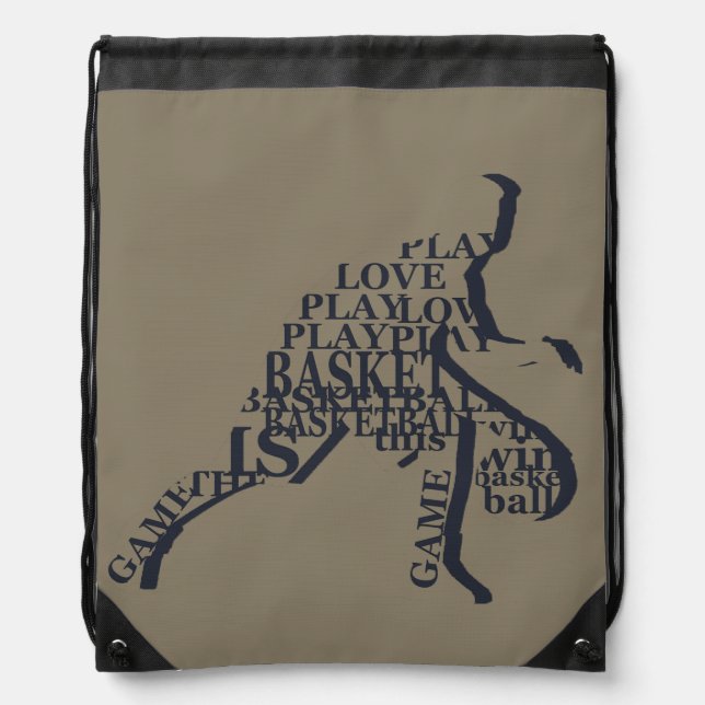 Basketball player dribbling drawstring bag (Front)