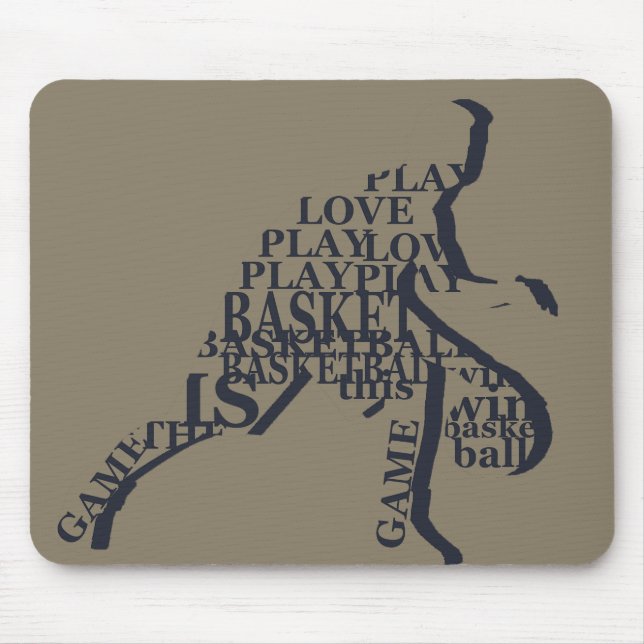 Basketball player dribbling mouse pad (Front)