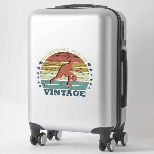 Basketball player dribbling sticker (Suitcase)