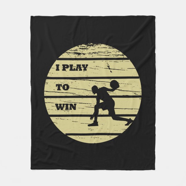 Basketball player dribbling vintage retro sunset fleece blanket (Front)