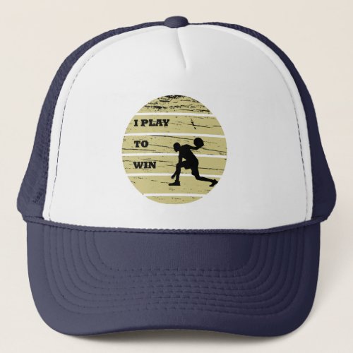 Basketball player dribbling vintage retro sunset trucker hat