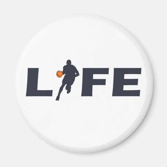 Basketball player driblling  magnet (Front)