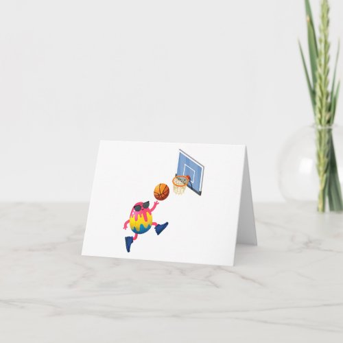 Basketball Player Easter Egg Funny Sports Boys Kid Card