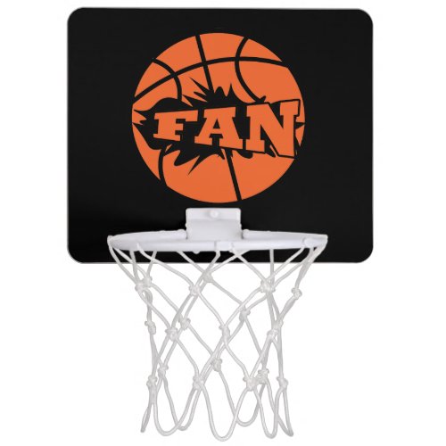 Basketball player fan orange ball mini basketball hoop