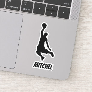Basketball Player First Name with Black Text Sticker
