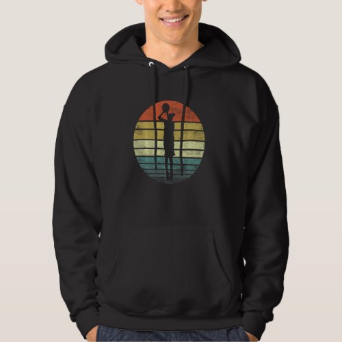 Basketball Player  Funny Retro Vintage Style Coach Hoodie