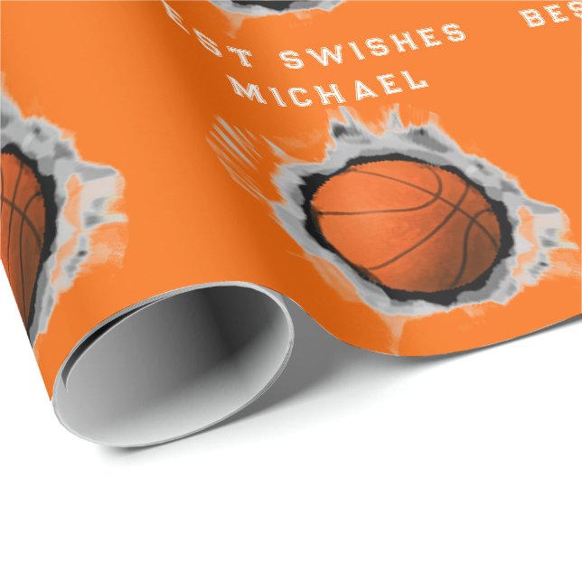 Basketball Player Gift Wrapping Paper (Roll Corner)