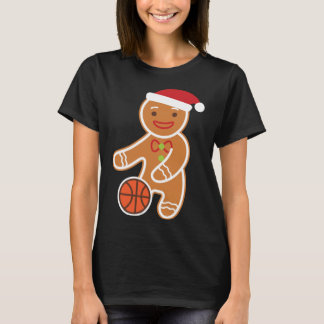 Basketball Player Gingerbread Funny Christmas T-Shirt
