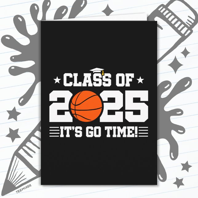 Basketball Player Graduation Class of 2025 Senior Card (Creator Uploaded)