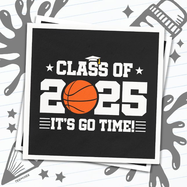 Basketball Player Graduation Class of 2025 Senior Napkins (Creator Uploaded)