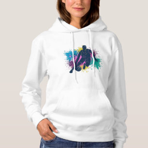 Basketball Player Grungy Color Splashes Hoodie