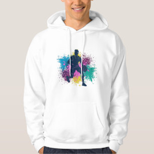 Basketball Player Grungy Color Splashes Hoodie
