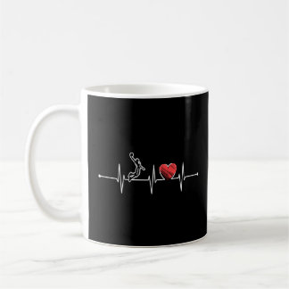 Basketball Player Heartbeat Ekg Basketball Fans L Coffee Mug