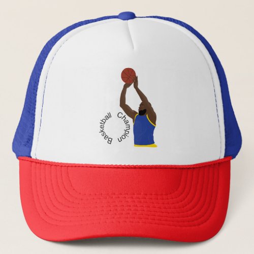 Basketball player in action trucker hat