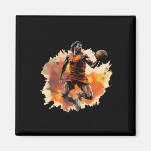 Basketball Player In Art Design 1  Magnet