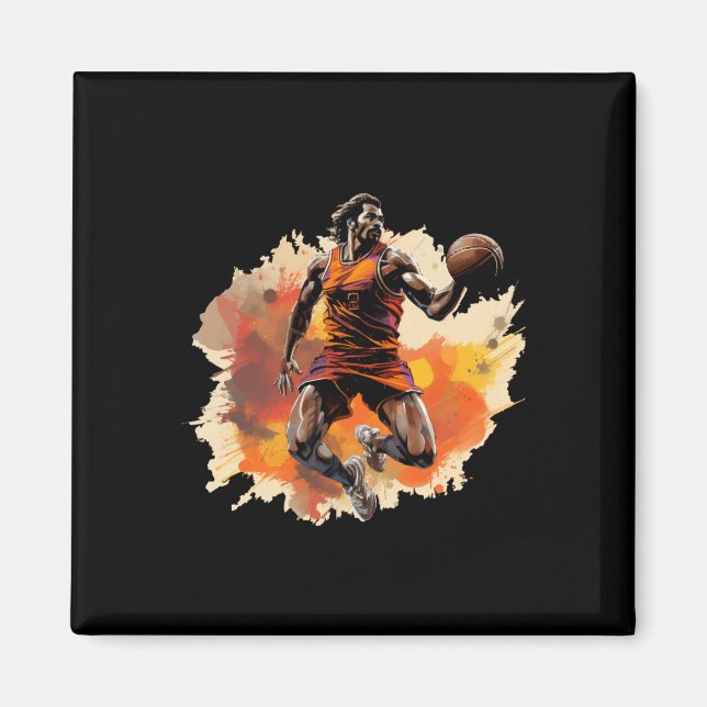 Basketball Player In Art Design 1  Magnet (Front)