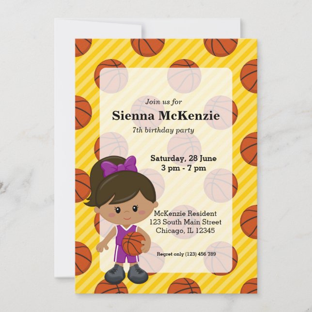 Basketball player invitation (Front)