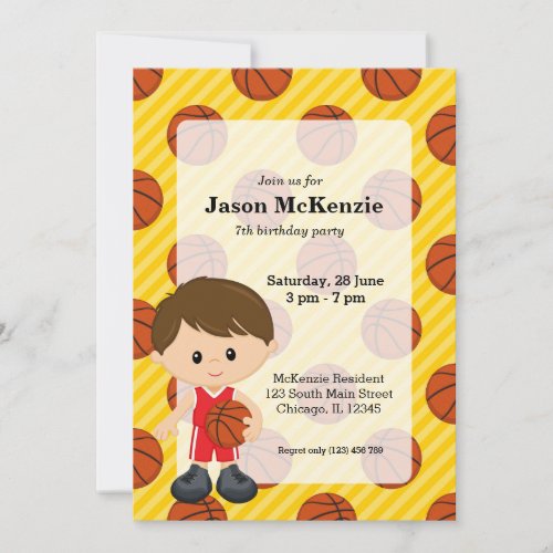 Basketball player invitation