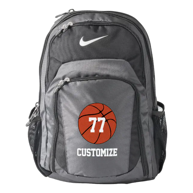 Basketball Player Jersey Number & Team Name Custom Backpack Zazzle