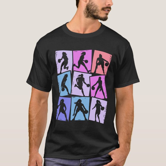 Basketball Player Kids Women Girls T-Shirt (Front)