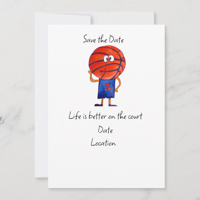 Basketball  Player Life is better on the court   Invitation (Front)