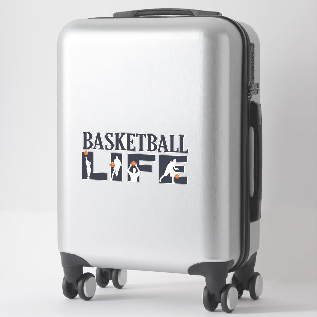 basketball player life sticker (Suitcase)